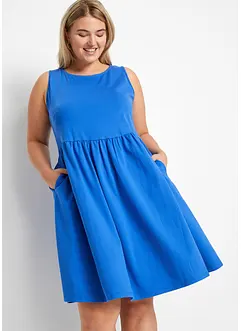 Trikotkjole i ren bomull med lommer, bonprix