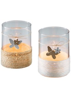 Telysholder med sommerfugler (2-pack), bpc living bonprix collection