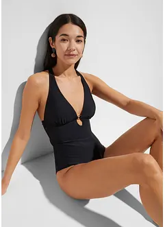 Badedrakt med dyp utringning, bonprix