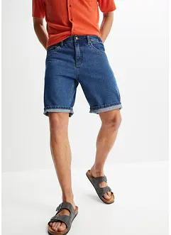 Jeans-bermuda med elastikk på siden av linningen, Classic Fit, bonprix