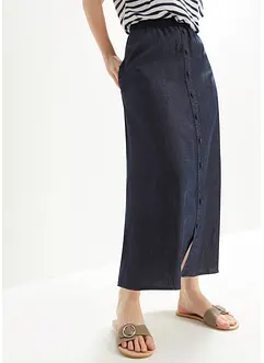 Jeansskjørt, Mid Waist, elastisk linning, bpc bonprix collection