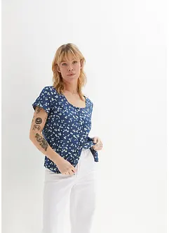 Jeans-bluse av økologisk bomull, bonprix