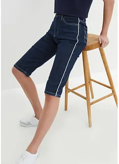Slim Fit-bermudajeans High Waist, knelang, bonprix