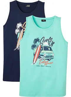 Singlet i økologisk bomull (2-pack), bonprix