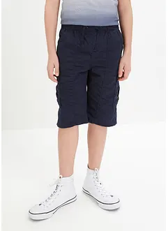 Pull on-bermudashorts i økologisk bomull med cargolommer, Regular Fit, bonprix