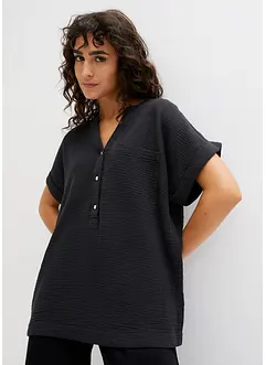 Kortermet bluse i musselin, bonprix