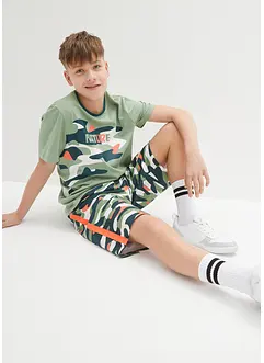 T-skjorte og shorts i 100% bomull (2-delt sett), bonprix
