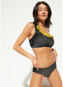 Eksklusiv One-shoulder bustier-bikini (2-delt sett) av resirkulert polyamid, bpc selection premium