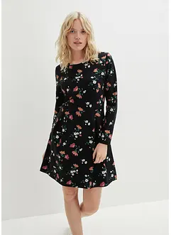 Jerseykjole med blomstermønster, bonprix