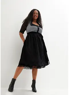 Dirndl med fløyelsskjørt (2-delt sett), bonprix