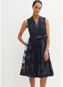 Dirndl med broderi og fløyelsskjørt (2-delt sett), bonprix