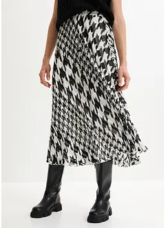 Chiffonskjørt med Houndstooth, bonprix