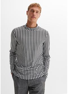 Langermet topp med ståkrage, Slim Fit, bpc selection