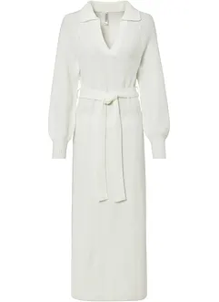 Strikkekjole med belte (2-delt sett), bonprix