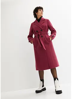 Vinter-trenchcoat med ull-look, bonprix