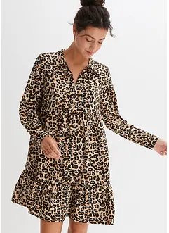 Kjole med animal-print, bonprix