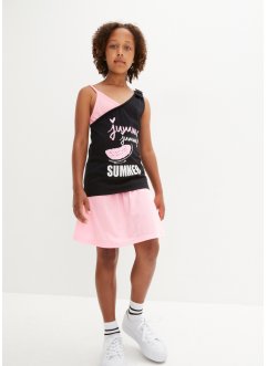 Topp + shorts + skjørt (4-delt sett) til jente, bpc bonprix collection