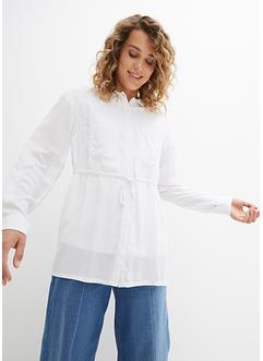 Bluse med snøring og print på ryggen, bpc bonprix collection