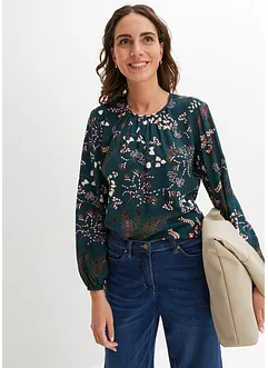 Bluse med print, av bærekraftig viskose, bonprix