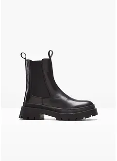 Chelsea boots i skinn, bonprix