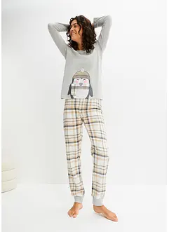 Pyjamas med flanellbukse, bonprix