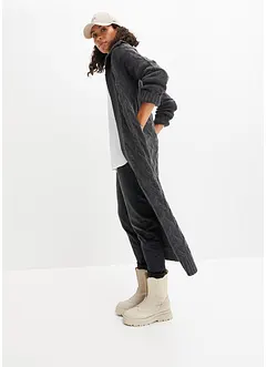 Lang, kabelstrikket coatigan, bonprix