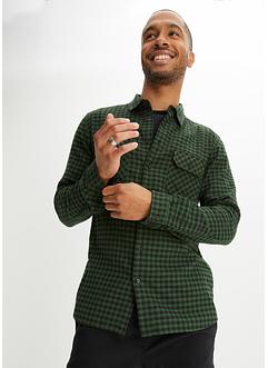 Langermet flanellskjorte, Slim Fit, RAINBOW