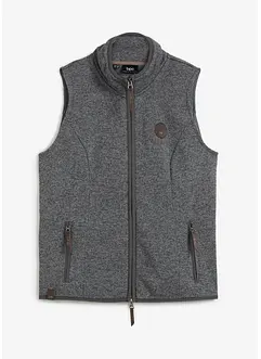 Fleece-vest  med kanter i kontrastfarge, bonprix