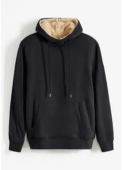 Termo-sweatshirt med hette og teddyfôr, bonprix