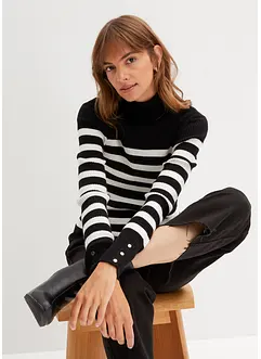 Høyhalset genser i viskosemiks, bonprix