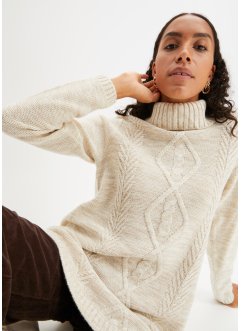 Lang poncho-genser, lange ermer, bpc bonprix collection