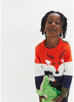Strikket genser i bomull for barn, bpc bonprix collection