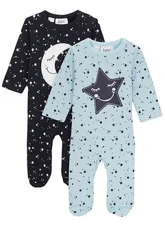 Sparkebukse til baby i ren økologisk bomull (2-pack), bonprix