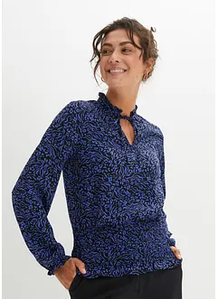 Bluse med smock-innfelling, bonprix