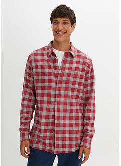 Langermet flanellskjorte med komfortsnitt, John Baner JEANSWEAR