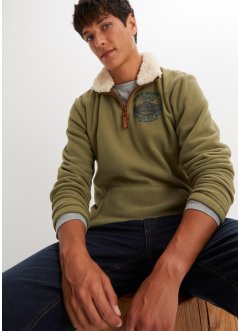 Fleece-genser med ståkrage, John Baner JEANSWEAR