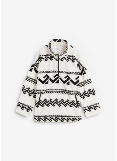 Fleece-sweatshirt med troyer-krage, bpc bonprix collection