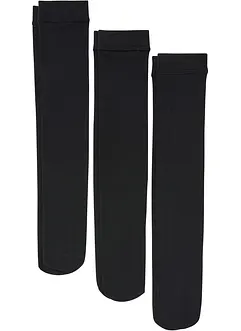 Termo-knestrømper (3-pack) 120den i tynn strømpekvalitet med innvendig fleece, bonprix