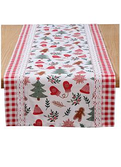 Bordløper med juleprint i økologisk bomull, bpc living bonprix collection