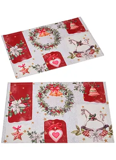 Dekkebrikker med julemotiv (2-pack), bonprix