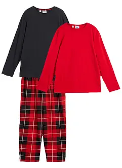 Pyjamas med økologisk bomull for barn (3-delt sett), bonprix