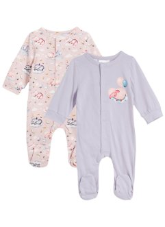 Pyjamas av økologisk bomull til baby (2-pack), bpc bonprix collection