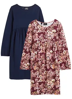 Jerseykjole i 100% bomull (2-pack), bonprix