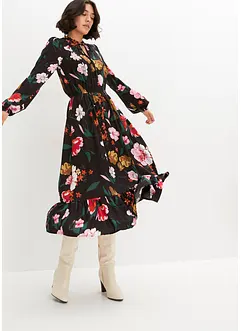 Midikjole i lett viskose, bonprix