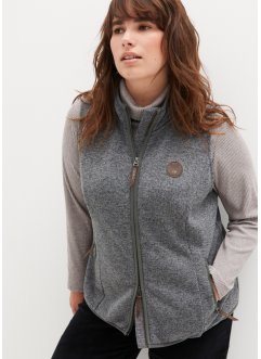 Fleece-vest  med kanter i kontrastfarge, bpc bonprix collection
