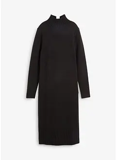 Strikket kjole med sidesplitter, bonprix