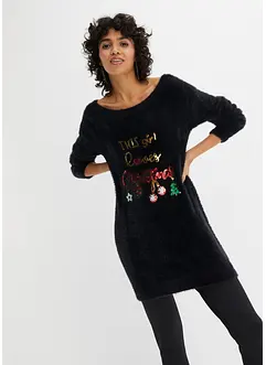 Off Shoulder-genser med julemotiv, bonprix