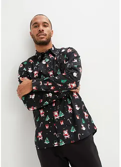 Langermet skjorte med julemotiv, bonprix