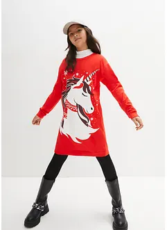 Sweatkjole med vintermotiv, bonprix