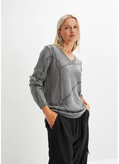 Genser med strass-applikasjon, bonprix